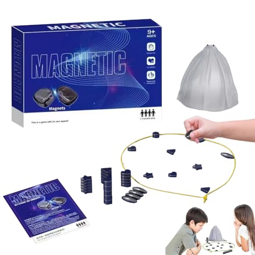 Magnetisches Schachspiel mit Spielseil, Magnetic Schachspiel, Tisch-Magnetspiel Spiel, Puzzle Checkers Spiel, Tragbares Schachspiel, Magnetic Chess Game, Magnet Schach Spiel für Familientreffen von XongSyue
