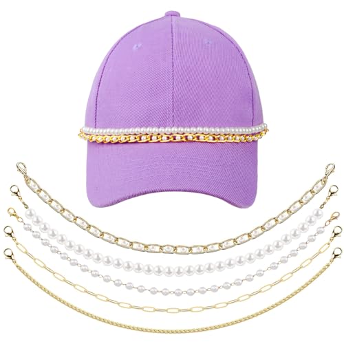 Xourspaty Geschenke für Teenager Mädchen Trucker Cap mit Ketten, Hutketten DIY Baseballkappe, Geburtstag Geschenk Mädchen 6 7 8 9 10 11 12 13 14 15 Jahre Kappenkette, Lila Baseball Cap Perle Chains Xourspaty Geschenke für Teenager Mädchen Trucker Cap mit Ketten, Hutketten DIY Baseballkappe, Geburtstag Geschenk Mädchen 6 7 8 9 10 11 12 13 14 15 Jahre Kappenkette, Lila Baseball Cap Perle Chains von Xourspaty