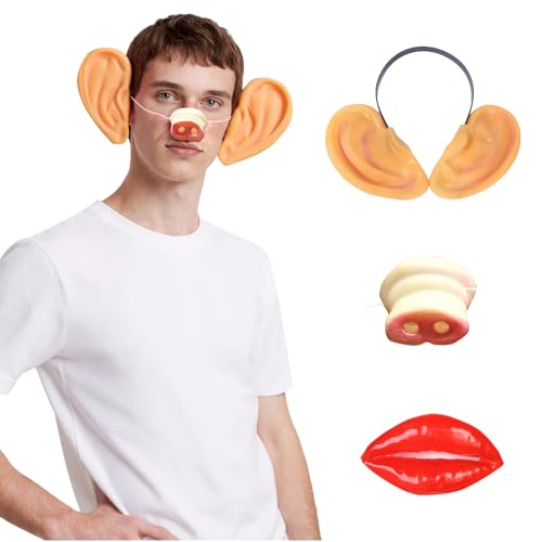 Xplanet Übergroße große künstliche Ohren für Damen und Herren, Jumbo-Ohr, riesiges Schwein, lustige Kopfbedeckung für Cosplay, Kostüm, Party, Outfit, Zubehör, Jumbo-Set, Einheitsgröße Xplanet Übergroße große künstliche Ohren für Damen und Herren, Jumbo-Ohr, riesiges Schwein, lustige Kopfbedeckung für Cosplay, Kostüm, Party, Outfit, Zubehör, Jumbo-Set, Einheitsgröße von Xplanet