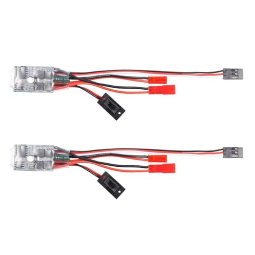 Xptieeck 2X 10A ESC Gebürstete Geschwindigkeit Controller mit Bremse für 1/12 1/16 1/18 1/24 RC Auto Crawler C24 B16 B24 MN D90 MN99S RC Boot von Xptieeck