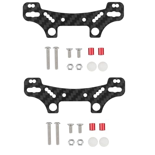 Xptieeck 2X Kohle Faser für TT02 TT-02 TT02D TT02R TT02T 1/10 RC Off Road Auto Upgrade Teile von Xptieeck