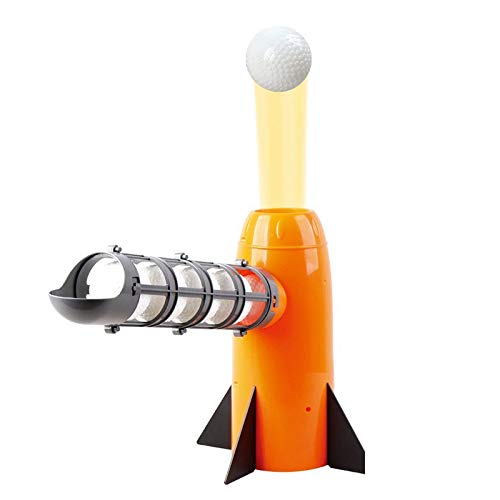 Xptieeck Kinder Automatische Ballanschlag-Maschine Baseball Launcher -Up Trainer Spielzeug Set mit Baseball SchläGer für DraußEn - Orange von Xptieeck
