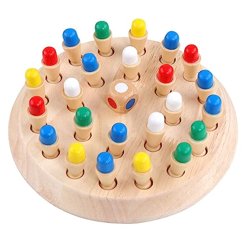 Xrten Memory Schach Holz, Gedächtnisspiele Kinder Memory Match Stick Schach Fördert das Gedächtnis und das Konzentration, Montessori Denkspiel Spiel Pädagogische Spielzeug für Kinder Erwachsene von Xrten