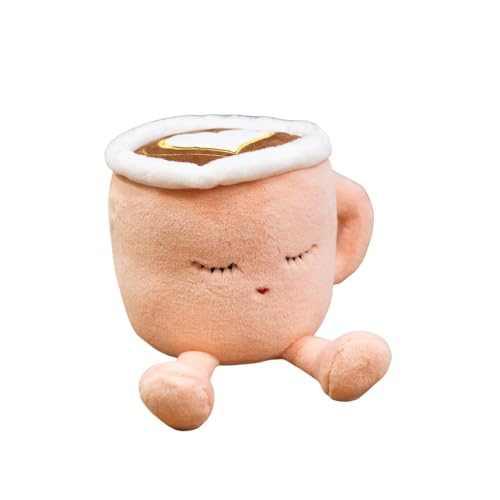 Xshelley 20 cm Latte Plüsch Spielzeug Kissen, Kaffeetasse Plüsch Puppe, Kaffeeessen gefüllt Plüsch Spielzeug, Heimdekor Geburtstag für Kinder Geschenk (Rosa) von Xshelley