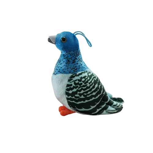 Xshelley 25 cm Blaue Taube Plüsch Spielzeug, weiche realistische Rock Pigeon gefüllte Tier Plüsch Spielzeug, Lustige simulierte Vogel Tier Party Heimdekorationen von Xshelley