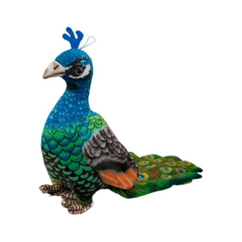 Xshelley 25 cm Simulation Pfauen Plüsch Spielzeug, niedliche Pfauen gefüllte Tierpuppe Pfau Plüsch Geburtstagsgeschenk Heimdekoration von Xshelley