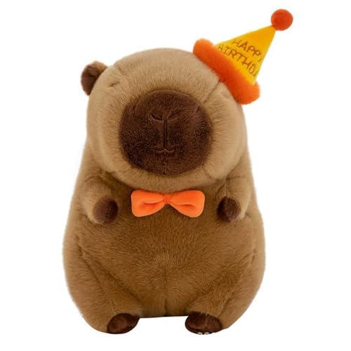 Xshelley 30 cm Capybara Plüsch Spielzeug Kissen Weiche Capybara Fülltiere Plüsche Spielzeug für Kinder Geburtstagsgeschenke Party Dekoration (Geburtstagsstil) von Xshelley