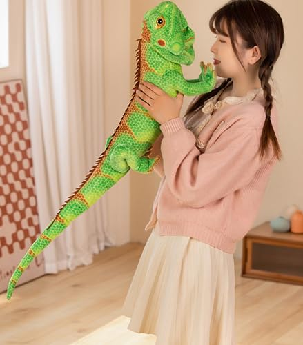 Xshelley Realistische grüne Eidechse Plüschtier Spielzeug, Chamäleon Puppen, Reptilien Plüschtiere Mähneneidechsen, Wildtier Spielzeug Geschenke für Kinder Länge 95cm Xshelley Realistische grüne Eidechse Plüschtier Spielzeug, Chamäleon Puppen, Reptilien Plüschtiere Mähneneidechsen, Wildtier Spielzeug Geschenke für Kinder Länge 95cm von Xshelley
