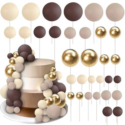Mini-Ballon-Kuchenaufsatz, bunte braun-beigefarbene Kugeln, Kuchendekoration, gemischte Größen, künstliche Bälle, DIY-Kucheneinsatz-Dekorationen für Babyparty, Hochzeit, Brautparty, Geburtstag, Party Mini-Ballon-Kuchenaufsatz, bunte braun-beigefarbene Kugeln, Kuchendekoration, gemischte Größen, künstliche Bälle, DIY-Kucheneinsatz-Dekorationen für Babyparty, Hochzeit, Brautparty, Geburtstag, Party von Xsstarmi