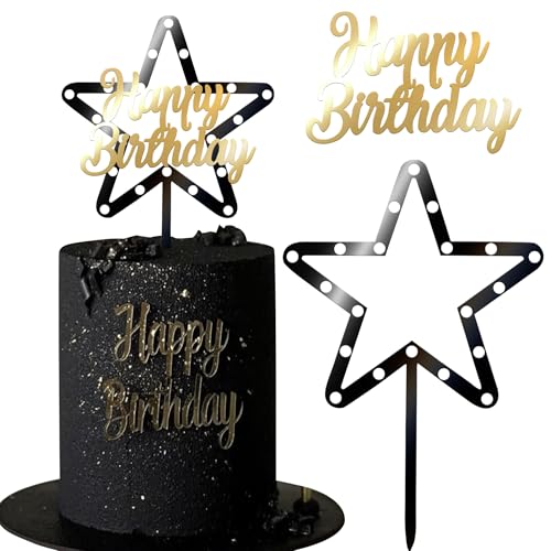 Xsstarmi 1 Packung Star Happy Birthday Cake Topper Movie Star Geburtstage Kuchen Pick Dekoration für Babyparty, Männer, Frauen, Jungen, Mädchen, Happy Birthday Party, Kuchendekorationen, Zubehör Xsstarmi 1 Packung Star Happy Birthday Cake Topper Movie Star Geburtstage Kuchen Pick Dekoration für Babyparty, Männer, Frauen, Jungen, Mädchen, Happy Birthday Party, Kuchendekorationen, Zubehör von Xsstarmi