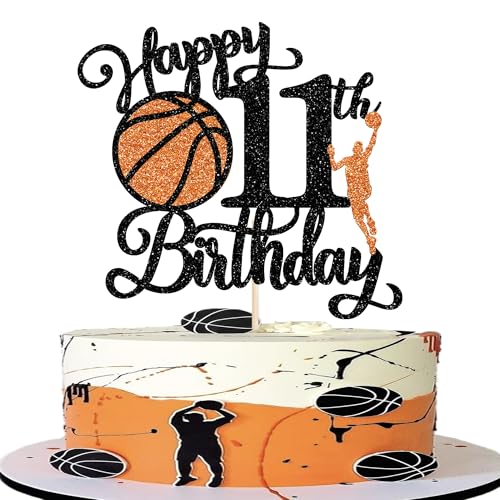 Xsstarmi 1 Packung Tortendeko 11. Geburtstag Tortenaufsatz Glitzer Basketballspieler Kuchen Topper für Elfter Geburtstag Zubehör für Party Kuchen Dekorationen Xsstarmi 1 Packung Tortendeko 11. Geburtstag Tortenaufsatz Glitzer Basketballspieler Kuchen Topper für Elfter Geburtstag Zubehör für Party Kuchen Dekorationen von Xsstarmi