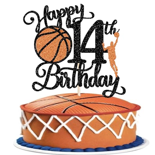 Xsstarmi 1 Packung Tortendeko 14. Geburtstag Tortenaufsatz Glitzer Basketballspieler Kuchen Topper für Vierzehnter Geburtstag Zubehör für Party Kuchen Dekorationen Xsstarmi 1 Packung Tortendeko 14. Geburtstag Tortenaufsatz Glitzer Basketballspieler Kuchen Topper für Vierzehnter Geburtstag Zubehör für Party Kuchen Dekorationen von Xsstarmi