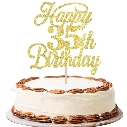 Xsstarmi 1 Packung Tortendeko 35. Geburtstag Tortenaufsatz Glitzer Prost auf 35 Jahre alt Happy 35th Birthday Kuchen Topper Dekoration 35 Fabelhaft 35. Geburtstag Zubehör Party Kuchen Dekorationen Xsstarmi 1 Packung Tortendeko 35. Geburtstag Tortenaufsatz Glitzer Prost auf 35 Jahre alt Happy 35th Birthday Kuchen Topper Dekoration 35 Fabelhaft 35. Geburtstag Zubehör Party Kuchen Dekorationen von Xsstarmi