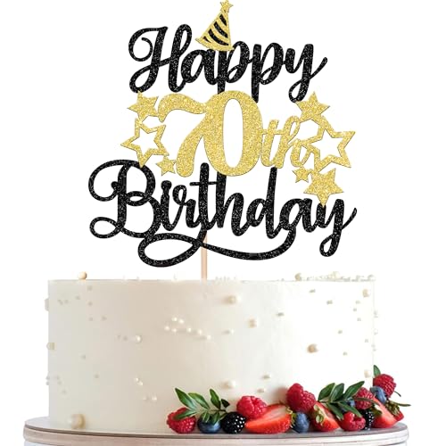 Xsstarmi 1 Packung Tortendeko 70. Geburtstag Tortenaufsatz Glitzer Stern Ein Hoch auf 70 Jahre Kuchen Pick Happy 70th Birthday Kuchen dekorationen für Fabulous 70. Geburtstag Party Zubehör Xsstarmi 1 Packung Tortendeko 70. Geburtstag Tortenaufsatz Glitzer Stern Ein Hoch auf 70 Jahre Kuchen Pick Happy 70th Birthday Kuchen dekorationen für Fabulous 70. Geburtstag Party Zubehör von Xsstarmi