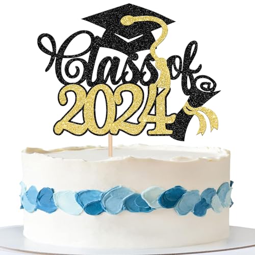 Xsstarmi 1 Packung Tortendeko Abschluss 2024 Tortenaufsatz Glitzer Class of 2024 Congrats Grad Kuchen Topper für Abschluss 2024 Graduation Zubehör für Party Kuchen Dekorationen Schwarz Gold Xsstarmi 1 Packung Tortendeko Abschluss 2024 Tortenaufsatz Glitzer Class of 2024 Congrats Grad Kuchen Topper für Abschluss 2024 Graduation Zubehör für Party Kuchen Dekorationen Schwarz Gold von Xsstarmi