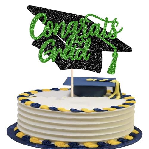 Xsstarmi 1 Packung Tortendeko Abschlussjahrgang 2025 Tortenaufsatz Abschlusskappe Glitzer Congrats Grad Absolvent Kuchen Topper für 2025 Graduation Absolvent Zubehör für Party Kuchen Dekorationen Grün Xsstarmi 1 Packung Tortendeko Abschlussjahrgang 2025 Tortenaufsatz Abschlusskappe Glitzer Congrats Grad Absolvent Kuchen Topper für 2025 Graduation Absolvent Zubehör für Party Kuchen Dekorationen Grün von Xsstarmi