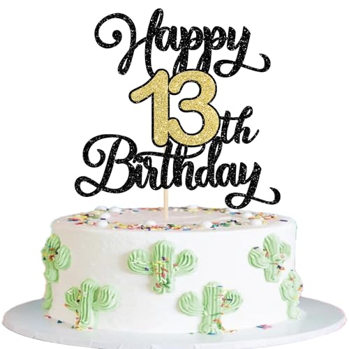 Xsstarmi 1 Packung Tortendeko Feier zum 13. Geburtstag Tortenaufsatz Glitzer Happy 13th Birthday Kuchen Topper für Dreizehnte Geburtstag Zubehör für Party Kuchen Dekorationen Xsstarmi 1 Packung Tortendeko Feier zum 13. Geburtstag Tortenaufsatz Glitzer Happy 13th Birthday Kuchen Topper für Dreizehnte Geburtstag Zubehör für Party Kuchen Dekorationen von Xsstarmi