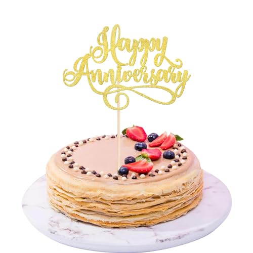Xsstarmi 1 Packung Tortendeko Frohes Jubiläum Tortenaufsatz Glitzer Happy Anniversary Kuchen Pick Hochzeitstag Kuchen Dekorationen für Hochzeitstag Brautparty Geburtstag Party Zubehör Gold Xsstarmi 1 Packung Tortendeko Frohes Jubiläum Tortenaufsatz Glitzer Happy Anniversary Kuchen Pick Hochzeitstag Kuchen Dekorationen für Hochzeitstag Brautparty Geburtstag Party Zubehör Gold von Xsstarmi