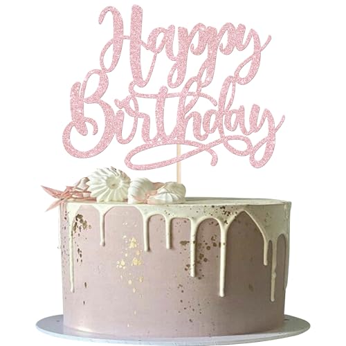 Xsstarmi 1 Packung Tortendeko Geburtstag Tortenaufsatz Glitzer Hellrosa Happy Birhday Feiern Kuchen Topper für Kind Junge Mädchen Mann Frau Geburtstag Zubehör für Party Kuchen Dekorationen Xsstarmi 1 Packung Tortendeko Geburtstag Tortenaufsatz Glitzer Hellrosa Happy Birhday Feiern Kuchen Topper für Kind Junge Mädchen Mann Frau Geburtstag Zubehör für Party Kuchen Dekorationen von Xsstarmi