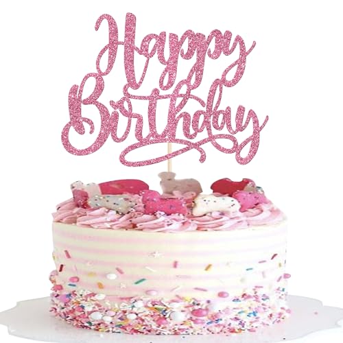 Xsstarmi 1 Packung Tortendeko Geburtstag Tortenaufsatz Glitzer Rosa Happy Birhday Feiern Kuchen Topper für Kind Junge Mädchen Mann Frau Geburtstag Zubehör für Party Kuchen Dekorationen Xsstarmi 1 Packung Tortendeko Geburtstag Tortenaufsatz Glitzer Rosa Happy Birhday Feiern Kuchen Topper für Kind Junge Mädchen Mann Frau Geburtstag Zubehör für Party Kuchen Dekorationen von Xsstarmi