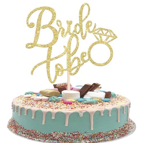 Xsstarmi 1 Packung Tortendeko Hochzeit Tortenaufsatz Glitzer Bride to Be Kuchen Topper für Heiratsantrag Hochzeit Vorhochzeitsfeier Zubehör für Party Kuchen Dekorationen Gold Xsstarmi 1 Packung Tortendeko Hochzeit Tortenaufsatz Glitzer Bride to Be Kuchen Topper für Heiratsantrag Hochzeit Vorhochzeitsfeier Zubehör für Party Kuchen Dekorationen Gold von Xsstarmi