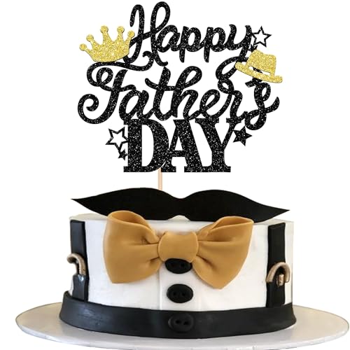 Xsstarmi 1 Packung Tortendeko Vatertag Tortenaufsatz Glitzer Bester Vater Kuchen Pick Happy Father's Day Kuchen dekorationen Bester Vater Geburtstag Vatertag Party Zubehör Schwarz Xsstarmi 1 Packung Tortendeko Vatertag Tortenaufsatz Glitzer Bester Vater Kuchen Pick Happy Father's Day Kuchen dekorationen Bester Vater Geburtstag Vatertag Party Zubehör Schwarz von Xsstarmi