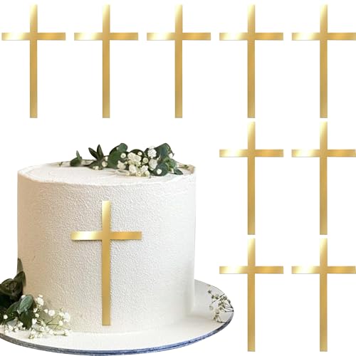 Xsstarmi 10 Stück Acryl-Kreuz-Kuchenaufsätze, christliche Taufe, Gott Segen, Kuchenpicker für Erstkommunion, Motto Babyparty, Geburtstag, Party, Kuchendekorationen, Zubehör, Gold Xsstarmi 10 Stück Acryl-Kreuz-Kuchenaufsätze, christliche Taufe, Gott Segen, Kuchenpicker für Erstkommunion, Motto Babyparty, Geburtstag, Party, Kuchendekorationen, Zubehör, Gold von Xsstarmi