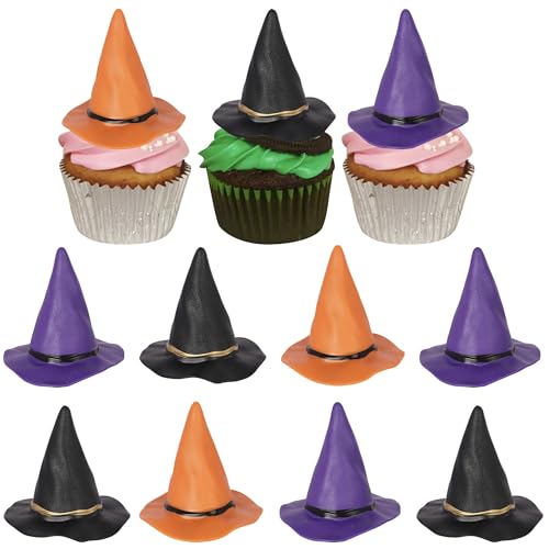 Xsstarmi 12 Stück 3D-Hexenhut-Cupcake-Topper, magische Hexen-Zauberer-Thema, Cupcake-Picks für Halloween, Babyparty, Hochzeit, Geburtstag, Jahrestag, Party, Kuchendekorationen Xsstarmi 12 Stück 3D-Hexenhut-Cupcake-Topper, magische Hexen-Zauberer-Thema, Cupcake-Picks für Halloween, Babyparty, Hochzeit, Geburtstag, Jahrestag, Party, Kuchendekorationen von Xsstarmi