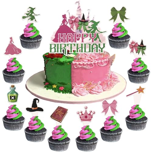 Xsstarmi 25 Stück Prinzessin Hexe Happy Birthday Cake Topper Magic Academy Pink Grün Kuchen Cupcake Pick für Magic Witch Wizard Halloween Baby Shower Birthday Party Kuchen Dekorationen Supplies Xsstarmi 25 Stück Prinzessin Hexe Happy Birthday Cake Topper Magic Academy Pink Grün Kuchen Cupcake Pick für Magic Witch Wizard Halloween Baby Shower Birthday Party Kuchen Dekorationen Supplies von Xsstarmi