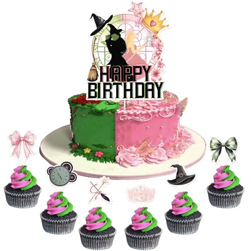 Xsstarmi 25 Stück Prinzessin Hexe Happy Birthday Tortenaufsatz Rosa Grün Schleife Krone Cupake Pick Besen Magische Hexe Kuchen Dekorationen für Halloween Zauberer Babyparty Geburtstag Party Xsstarmi 25 Stück Prinzessin Hexe Happy Birthday Tortenaufsatz Rosa Grün Schleife Krone Cupake Pick Besen Magische Hexe Kuchen Dekorationen für Halloween Zauberer Babyparty Geburtstag Party von Xsstarmi