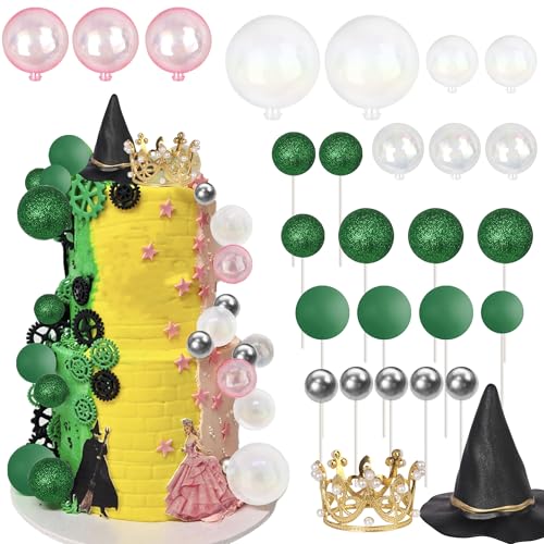 Xsstarmi 30 Stück Magic Witch Theme Cake Topper Dekorationen Rosa Grün Luftballons Krone Hexenhut Kuchen Pick für Hexe Zauberer Thema Babyparty Geburtstag Halloween Party Kuchen Dekorationen Xsstarmi 30 Stück Magic Witch Theme Cake Topper Dekorationen Rosa Grün Luftballons Krone Hexenhut Kuchen Pick für Hexe Zauberer Thema Babyparty Geburtstag Halloween Party Kuchen Dekorationen von Xsstarmi