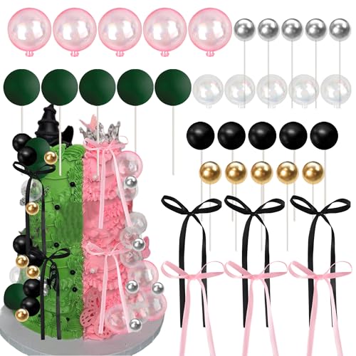 Xsstarmi 40 Stück rosa grüne Ballonkugeln, Kuchendekoration, magisches Hexen-Thema, Schleife, Kuchenpicker für Prinzessinnen, Mädchen, Babyparty, Hochzeit, Geburtstag, Party, Kuchendekorationen Xsstarmi 40 Stück rosa grüne Ballonkugeln, Kuchendekoration, magisches Hexen-Thema, Schleife, Kuchenpicker für Prinzessinnen, Mädchen, Babyparty, Hochzeit, Geburtstag, Party, Kuchendekorationen von Xsstarmi