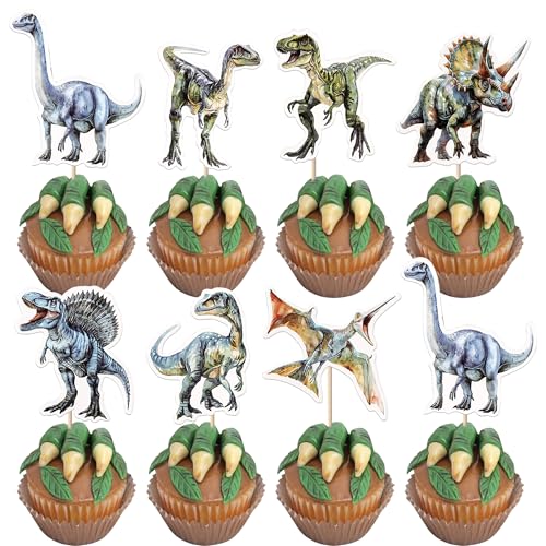 Xsstarmi 42 Packung Dinosaurier Cupcake Toppers Fleischfressende Dinosaurier Cupcake Picks für Jahrestag Geburtstag Zubehör für Party Kuchendekorationen Xsstarmi 42 Packung Dinosaurier Cupcake Toppers Fleischfressende Dinosaurier Cupcake Picks für Jahrestag Geburtstag Zubehör für Party Kuchendekorationen von Xsstarmi