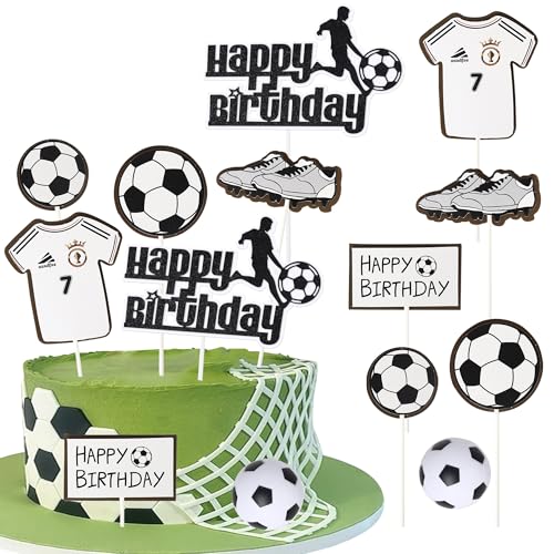 Xsstarmi 7 Stück Fußball-Kuchenaufsatz, Trikots, Fußballschuhe, Fußballspieler, Kuchenpicker für Sport, Fußball, Motto, Babyparty, Geburtstagsparty, Kuchendekorationen Xsstarmi 7 Stück Fußball-Kuchenaufsatz, Trikots, Fußballschuhe, Fußballspieler, Kuchenpicker für Sport, Fußball, Motto, Babyparty, Geburtstagsparty, Kuchendekorationen von Xsstarmi