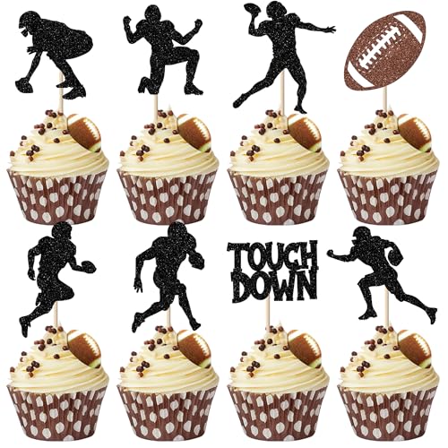 Xsstarmi Cupcake-Aufsätze mit Rugby-Ball, American Football, Cupcake-Picks, Super-Schüssel, Touchdown-Spieler, Cupcake-Dekorationen für Rugby-Sport, Babyparty, Kindergeburtstag, Party, Xsstarmi Cupcake-Aufsätze mit Rugby-Ball, American Football, Cupcake-Picks, Super-Schüssel, Touchdown-Spieler, Cupcake-Dekorationen für Rugby-Sport, Babyparty, Kindergeburtstag, Party, von Xsstarmi