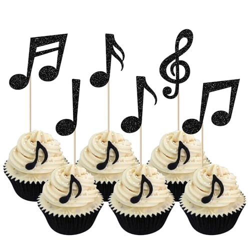 Xsstarmi Cupcake-Topper mit Musiknoten-Motiv, glitzernd, Rockstar-Musik-Symbol, Cupcake-Picks, Dekoration für Musik-Thema, Babyparty, Geburtstag, Hochzeit, Jahrestag, Party, Kuchendekorationen, 36 Xsstarmi Cupcake-Topper mit Musiknoten-Motiv, glitzernd, Rockstar-Musik-Symbol, Cupcake-Picks, Dekoration für Musik-Thema, Babyparty, Geburtstag, Hochzeit, Jahrestag, Party, Kuchendekorationen, 36 von Xsstarmi