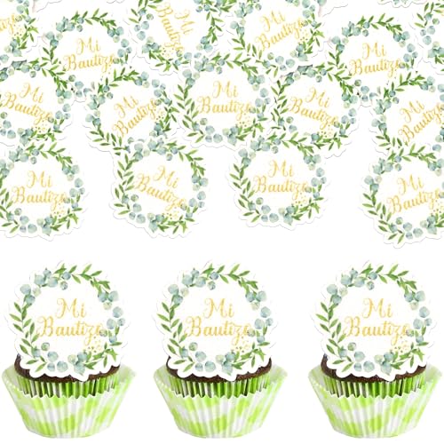 Xsstarmi Essbare Cupcake-Topper für Babytaufe, Reispapier, Gott Segen, Mi Bautizo, Cupcake-Picks für Babyparty, Kindergeburtstag, Party, Kuchendekoration, 60 Stück Xsstarmi Essbare Cupcake-Topper für Babytaufe, Reispapier, Gott Segen, Mi Bautizo, Cupcake-Picks für Babyparty, Kindergeburtstag, Party, Kuchendekoration, 60 Stück von Xsstarmi