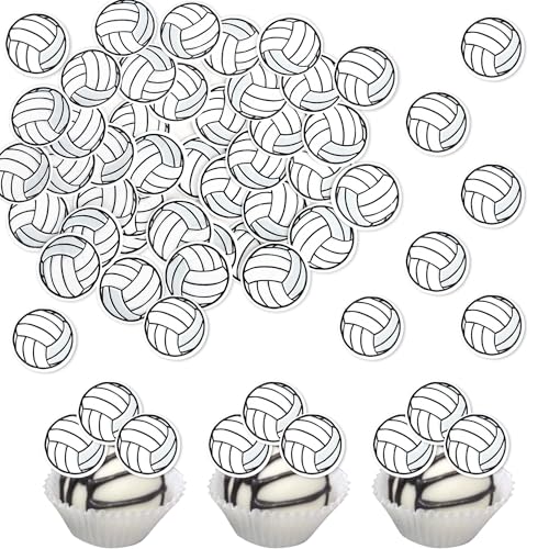 Xsstarmi Essbare Cupcake-Topper mit Sportball, Volleyball-Spieler, Cupcake-Picks, Babyparty-Kuchendekorationen für Kindergeburtstag, 48 Stück Xsstarmi Essbare Cupcake-Topper mit Sportball, Volleyball-Spieler, Cupcake-Picks, Babyparty-Kuchendekorationen für Kindergeburtstag, 48 Stück von Xsstarmi