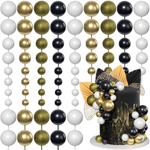 Xsstarmi Ginkgo Papierpalmenfächer Kuchen Topper Dekorationen mit Mini-Kugeln Kuchen Pick für Babyparty, Hochzeit, Brautparty, Geburtstagsfeier, DIY Kuchen Dekorationen Supplies Schwarz Gold Xsstarmi Ginkgo Papierpalmenfächer Kuchen Topper Dekorationen mit Mini-Kugeln Kuchen Pick für Babyparty, Hochzeit, Brautparty, Geburtstagsfeier, DIY Kuchen Dekorationen Supplies Schwarz Gold von Xsstarmi