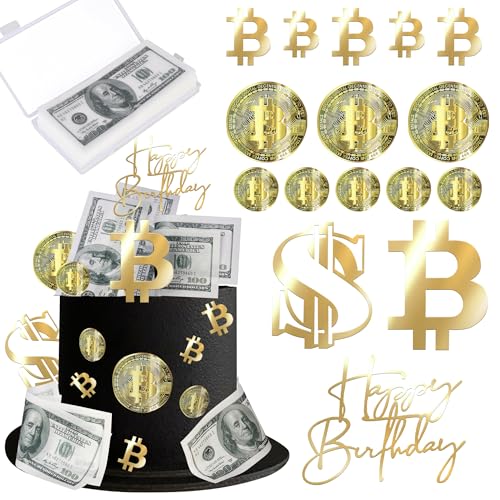 Xsstarmi Goldener Bitcoin-Kuchenaufsatz, Dekoration, US-Dollar, essbare Kuchenspieße, Geld, Finanzen, Thema, Geburtstagstortendekorationen für Babyparty, Geburtstag, Jahrestag, Party, Kuchenzubehör Xsstarmi Goldener Bitcoin-Kuchenaufsatz, Dekoration, US-Dollar, essbare Kuchenspieße, Geld, Finanzen, Thema, Geburtstagstortendekorationen für Babyparty, Geburtstag, Jahrestag, Party, Kuchenzubehör von Xsstarmi