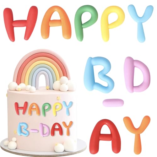 Xsstarmi Kuchendekoration "Happy Birthday", weicher Klebstoff, personalisierbar, für Babyparty, Kindergeburtstag, Party, DIY-Kuchendekorationen, Zubehör, bunt Xsstarmi Kuchendekoration "Happy Birthday", weicher Klebstoff, personalisierbar, für Babyparty, Kindergeburtstag, Party, DIY-Kuchendekorationen, Zubehör, bunt von Xsstarmi