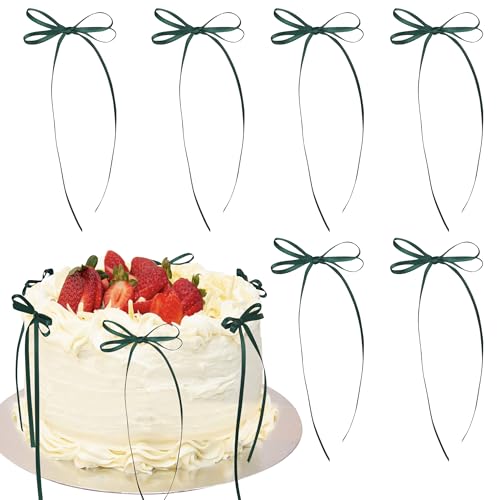 Xsstarmi Kuchendekoration für Mädchen, Prinzessinnenschleife, Dunkelgrün, Schleife, für Babyparty, Hochzeit, Geburtstag, Jahrestag, Party, Kuchendekoration, 10 Stück Xsstarmi Kuchendekoration für Mädchen, Prinzessinnenschleife, Dunkelgrün, Schleife, für Babyparty, Hochzeit, Geburtstag, Jahrestag, Party, Kuchendekoration, 10 Stück von Xsstarmi