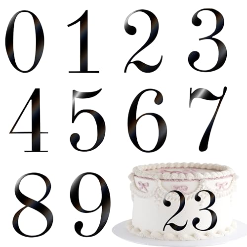 Xsstarmi Tortenaufsatz, 0-9 Zahlen, verspiegelte Acryl-Zahlen, DIY-Kuchenspieß für Babyparty, Hochzeit, Geburtstag, Jahrestag, Party, Kuchendekorationen, Zubehör, Schwarz, 10 Stück Xsstarmi Tortenaufsatz, 0-9 Zahlen, verspiegelte Acryl-Zahlen, DIY-Kuchenspieß für Babyparty, Hochzeit, Geburtstag, Jahrestag, Party, Kuchendekorationen, Zubehör, Schwarz, 10 Stück von Xsstarmi