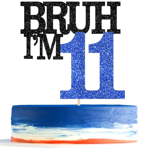 Xsstarmi Tortenaufsatz "Happy 11th Birthday", glitzernd, Bruh I'm 11, für Cheers to 11 Years Birthday Party, Kuchendekoration, 1 Packung Xsstarmi Tortenaufsatz "Happy 11th Birthday", glitzernd, Bruh I'm 11, für Cheers to 11 Years Birthday Party, Kuchendekoration, 1 Packung von Xsstarmi