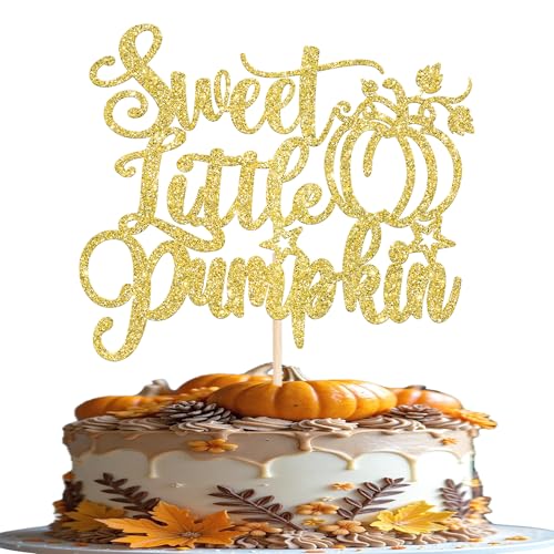 Xsstarmi Tortenaufsatz für Babypartys, Herbst-Motiv, goldfarben, glitzernd, süßer kleiner Kürbis, für Thanksgiving, Babyparty, Geschlecht, Geburtstag, Party, Kuchendekoration, 1 Stück Xsstarmi Tortenaufsatz für Babypartys, Herbst-Motiv, goldfarben, glitzernd, süßer kleiner Kürbis, für Thanksgiving, Babyparty, Geschlecht, Geburtstag, Party, Kuchendekoration, 1 Stück von Xsstarmi