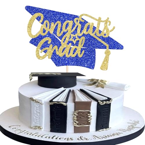 Xsstarmi Tortenaufsatz mit Aufschrift "Congrats Grade", Stern-Abschluss-Kappe, Glitzer-Diplom Done Class of 2025, Kuchenpicker für Abschlussball 2025, Abschlussfeier, Party, Kuchendekorationen Xsstarmi Tortenaufsatz mit Aufschrift "Congrats Grade", Stern-Abschluss-Kappe, Glitzer-Diplom Done Class of 2025, Kuchenpicker für Abschlussball 2025, Abschlussfeier, Party, Kuchendekorationen von Xsstarmi