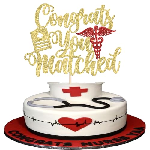 Xsstarmi Tortenaufsatz mit Aufschrift "Congrats You", goldfarben, glitzernd, Happy Match Day, Kuchendekoration für medizinische Schule, Abschluss, Matchtag, Residency, Party, Kuchendekoration, 1 Xsstarmi Tortenaufsatz mit Aufschrift "Congrats You", goldfarben, glitzernd, Happy Match Day, Kuchendekoration für medizinische Schule, Abschluss, Matchtag, Residency, Party, Kuchendekoration, 1 von Xsstarmi