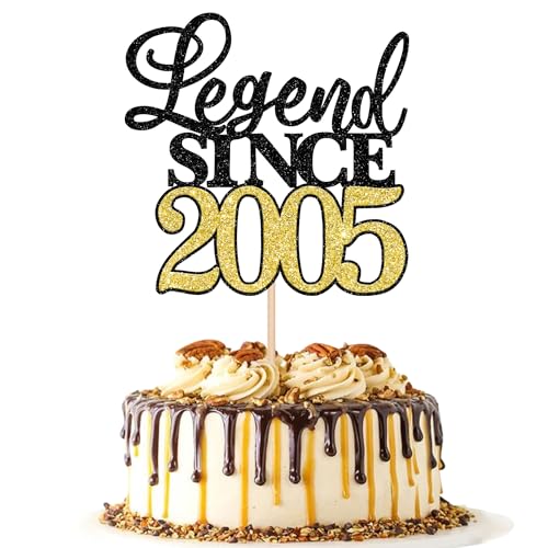 Xsstarmi Tortenaufsatz mit Glitzer, Aufschrift "Legend Since 5,092.7 cm, Aufschrift "Happy 20th Birthday", Tortenaufsatz, Cheers to 20, fabelhafte Kuchendekoration für 20. Geburtstag, Hochzeit, Xsstarmi Tortenaufsatz mit Glitzer, Aufschrift "Legend Since 5,092.7 cm, Aufschrift "Happy 20th Birthday", Tortenaufsatz, Cheers to 20, fabelhafte Kuchendekoration für 20. Geburtstag, Hochzeit, von Xsstarmi