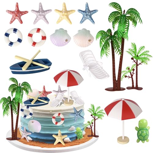 Xsstarmi Tortenaufsatz mit Sommer-Strand-Thema, Dekoration, Regenschirm, Stuhl, Palme, Kuchenpicker, Hawaii-Strand-Kuchendekorationen für Babyparty, Geburtstag, Hochzeit, Party, DIY-Kuchenzubehör Xsstarmi Tortenaufsatz mit Sommer-Strand-Thema, Dekoration, Regenschirm, Stuhl, Palme, Kuchenpicker, Hawaii-Strand-Kuchendekorationen für Babyparty, Geburtstag, Hochzeit, Party, DIY-Kuchenzubehör von Xsstarmi