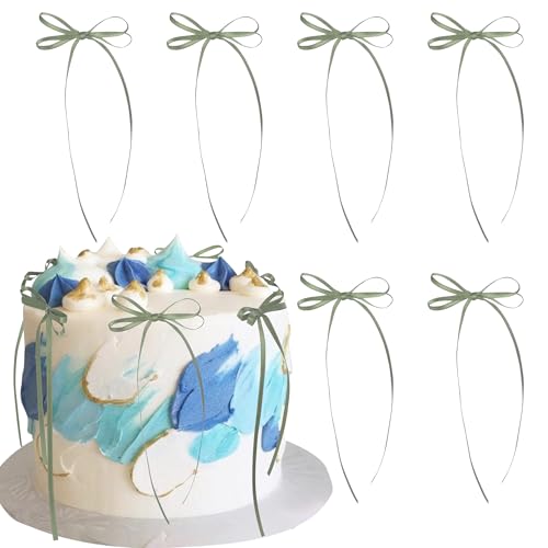 Xsstarmi Tortenaufsatz mit grüner Schleife, für Mädchen, Prinzessinnenschleife, Geburtstagskuchenaufsatz für Babyparty, Hochzeit, Geburtstag, Jahrestag, Party, Kuchendekoration, 10 Stück Xsstarmi Tortenaufsatz mit grüner Schleife, für Mädchen, Prinzessinnenschleife, Geburtstagskuchenaufsatz für Babyparty, Hochzeit, Geburtstag, Jahrestag, Party, Kuchendekoration, 10 Stück von Xsstarmi